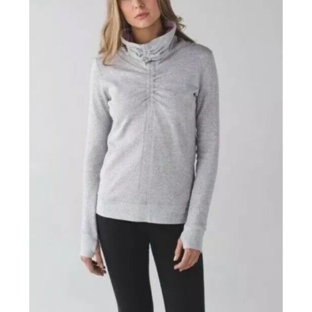 Lululemon In A Cinch Scrunch Neck Pullover Reversible Womens Size 2/4